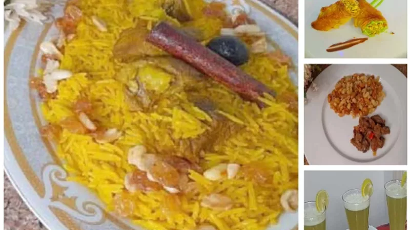 الافطار: كبسة سعودي وكباب حله.. الحلو:كنافة كورنية وبسكويت بالليمون