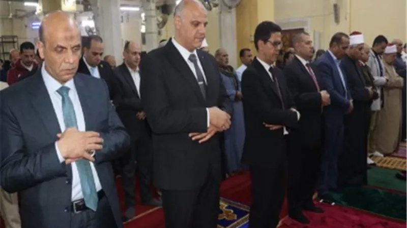 محافظ القليوبية ورئيس جامعة بنها ومدير الأمن يشهدون إحتفالية ليلة القدر