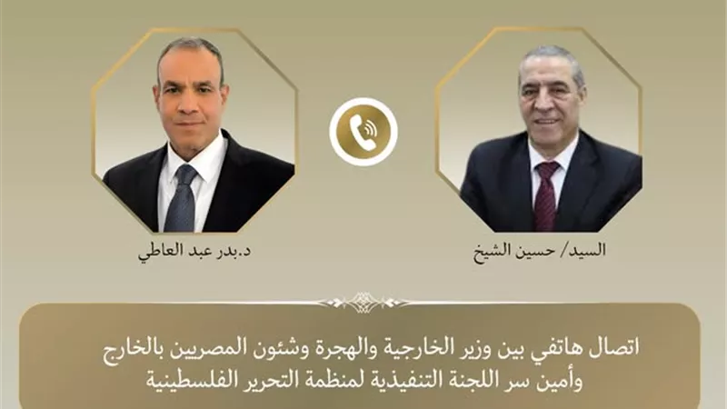 وزير الخارجية يبحث الأوضاع فى غزة والضفة مع أمين سر منظمة التحرير
