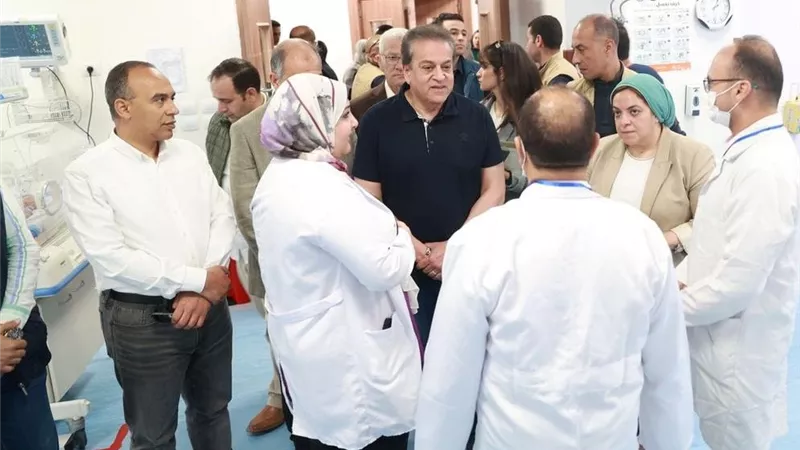 وزير الصحة يتفقد مشروع إنشاء مستشفى بني مزار بالمنيا