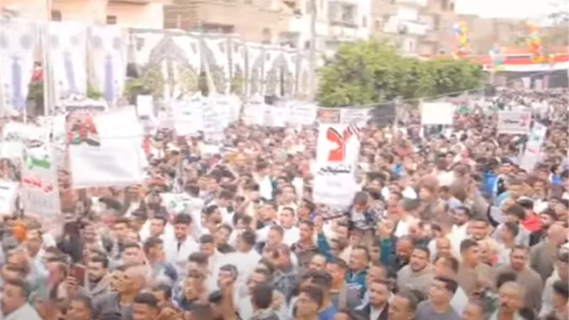 من القوصية بأسيوط : لا للتهجير .. وندعم الرئيس السيسي