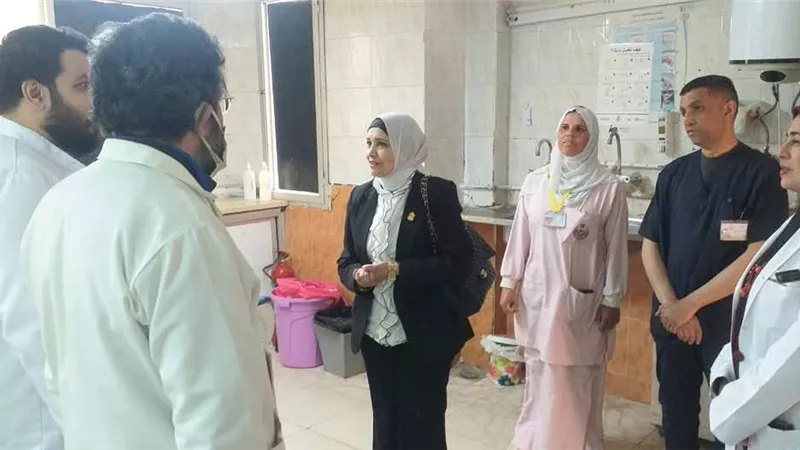 مدير صحة بني سويف تفاجئ مستشفى الرمد في اول أيام العيد..صور