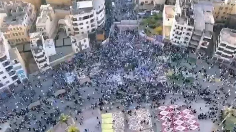 احتشاد أهالى الأقصر بساحة أبو الحجاج للتضامن مع الشعب الفلسطيني