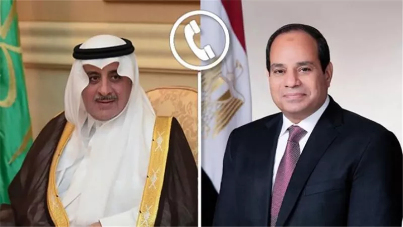 الرئيس السيسي يتلقى اتصالاً هاتفياً من أمير تبوك لتهنئته بعيد الفطر