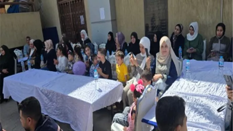 جامعةبنها تشارك الاطفال الفلسطينين المرافقين لمصابي غزة فرحةالعيد