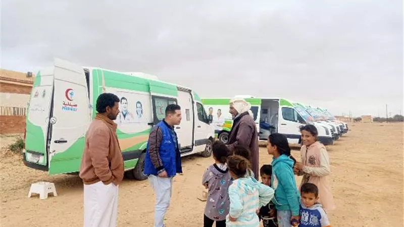 وحدة سكان مرسى مطروح تشارك في القافلةالطبية بقريتي علوش والجراولة