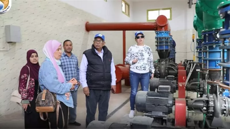 رئيس مياه المنيا يتفقد محطة معالجة صرف صحي سمالوط