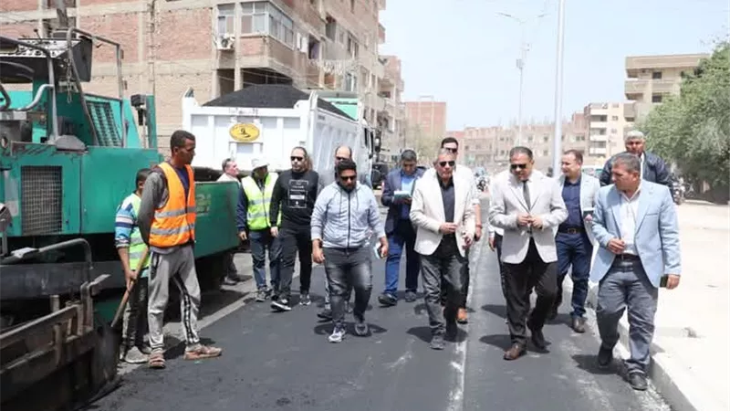 رصف وتوسعة وازدواج طريق ميت أبو علي بالشرقية