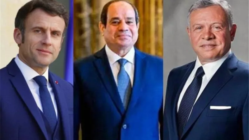 قمة ثلاثية مصرية فرنسية أردنية بقصر الاتحادية