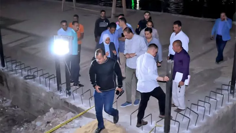محافظ سوهاج يتفقد أعمال تطوير المرسى السياحي بالكورنيش الغربي