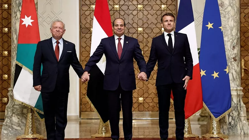 دعا لتطبيق اتفاق وقف إطلاق النار في غزة.. نص البيان المشترك المصري الأردني الفرنسي