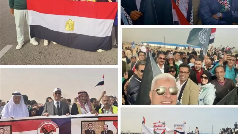 مسيرة حاشدة للاسماعيلاوية في العريش تضامناً مع غزة ورفض التهجير