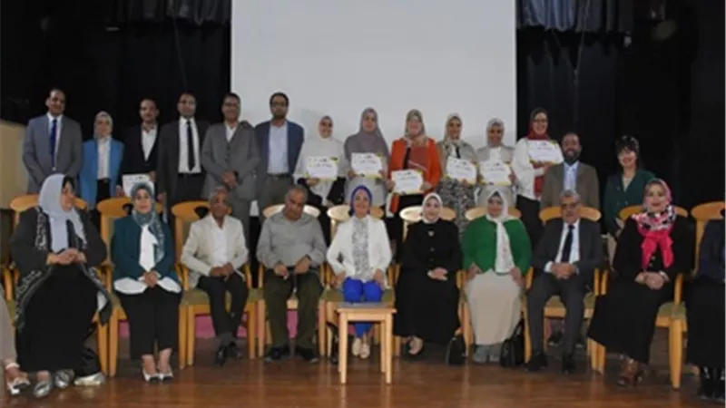 تكريم أعضاء هيئة التدريس الفائزين في مسابقة التميز بتربية عين شمس