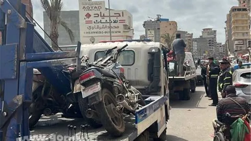 مرور دمياط يستكمل حملاته لضبط الموتوسيكلات الغير المرخصة