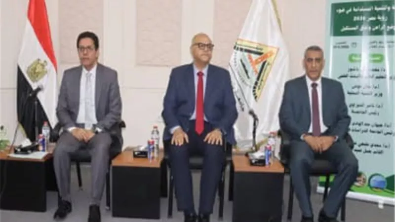 محافظ القليوبية ورئيس جامعة بنها يفتتحان المؤتمر العلمي 