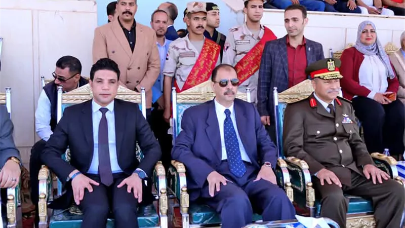 محافظ سوهاج يشهد طابور العرض الرياضي العسكري باستاد سوهاج