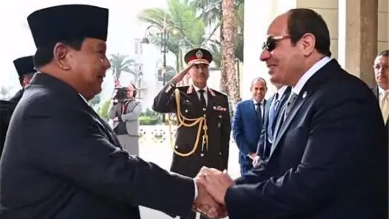 الرئيس السيسى يستقبل نظيره الإندونيسي بقصر الإتحادية