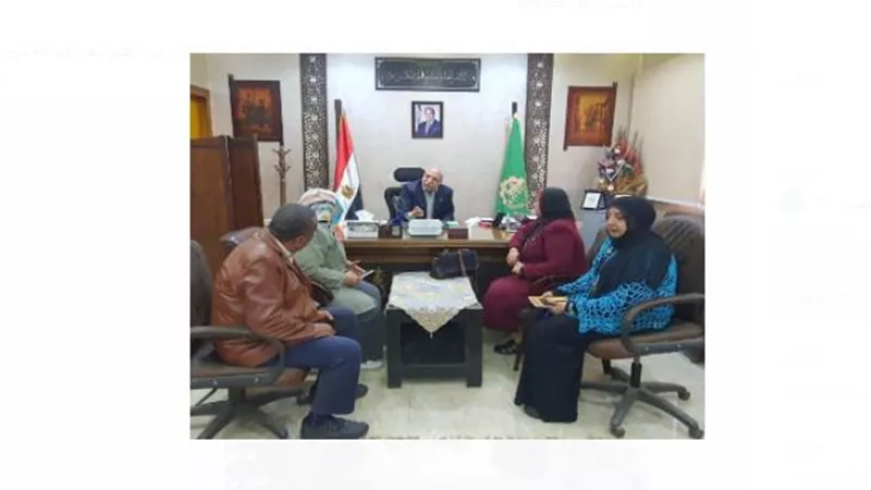 مدير تعليم القليوبية يستقبل مسؤولي المدرسة المنتجة بالوزارة