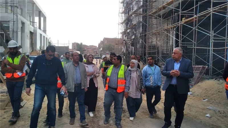 المركزي للتعمير يوجه بتكثيف العمالة بمشروع مستشفى شبين القناطر