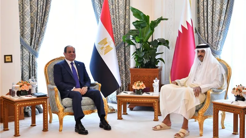 أمير قطر: نتطلع لتعميق الروابط الاقتصادية مع مصر