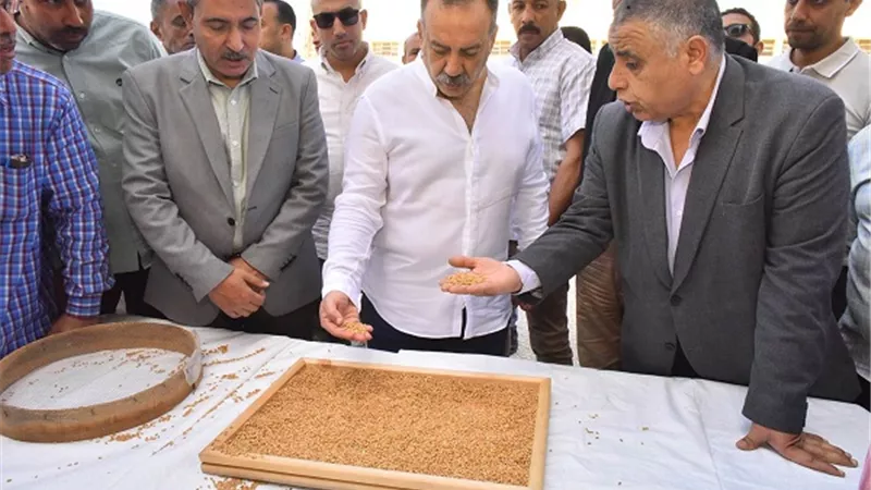 محافظ أسيوط يتفقد بدء توريد القمح وجاهزية 160 ألف طن سعة تخزينية