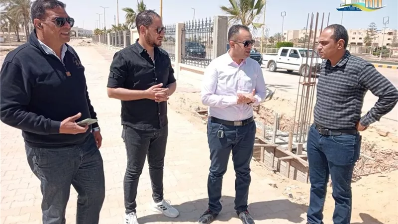 رئيس جهاز القرى السياحية يتفقد أعمال منطقة الشانزليزيه