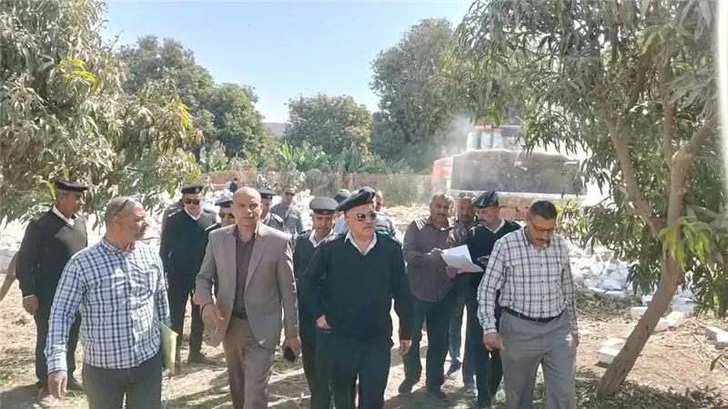 إزالة 397 حالة تعدٍ على الأراضي الزراعية أملاك الدولة بالمنيا