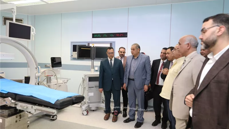 رئيس جامعة كفر الشيخ يفتتح وحدة الاشعة التداخلية بمستشفي الجامعة