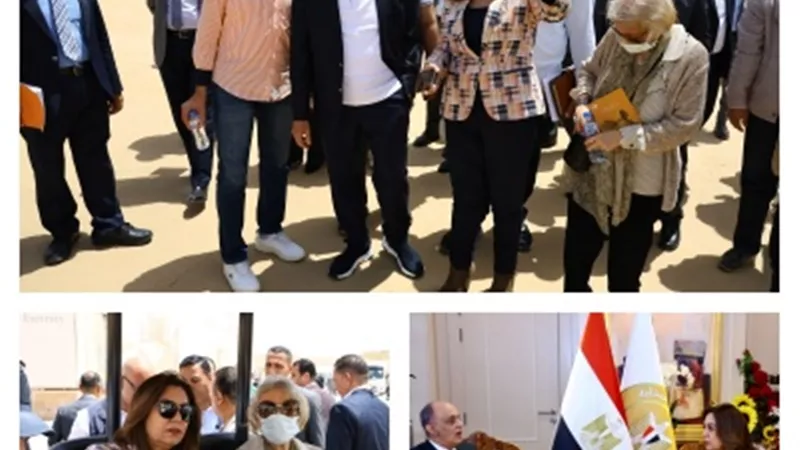 منال عوض تتفقد تطوير الأهرامات وتلتقي رئيس لجنة المشروعات الصغيرة