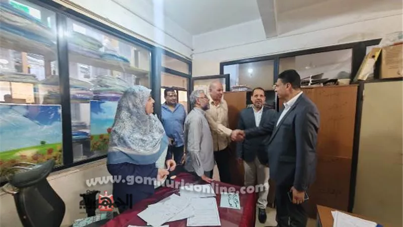 رئيس مدينة أشمون الجديد يتفقد الديوان العام فى أول يوم عمل