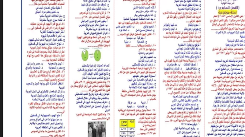 مراجعة شاملة في التاريخ للثانوية العامة