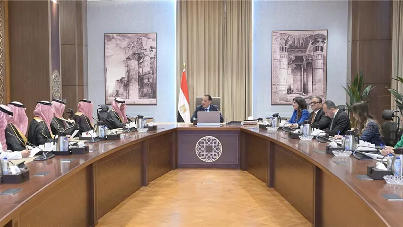 مدبولى يستقبل الأمين العام للمجلس التنسيقي الأعلى السعودي