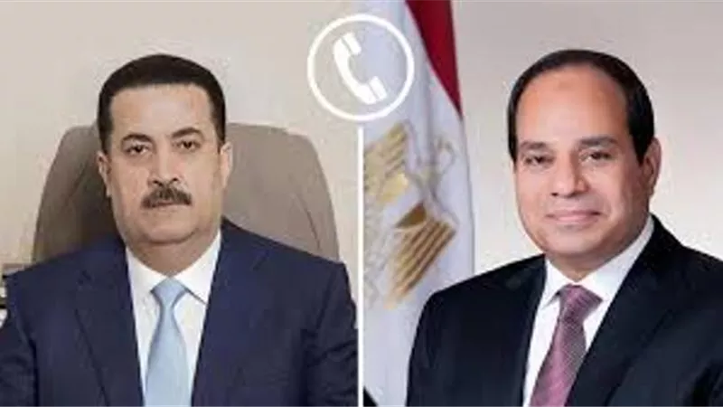 الرئيس السيسى يتلقى اتصالا من رئيس وزراء العراق
