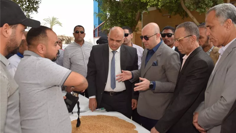 محافظ بني سويف يتابع ميدانياً انتظام توريد الأقماح