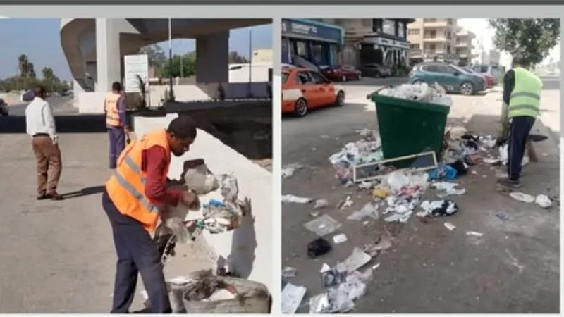 رفع ٧٤٤٨ طن قمامة من الإسماعيلية خلال أسبوع