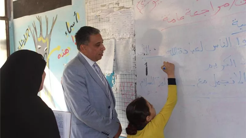 وكيل تعليم الجيزة يتفقد مدارس أوسيم ومنشأة القناطر