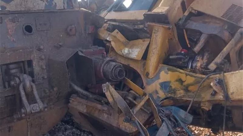 مصرع شخص في اصطدام قطار الضبعة بلودر غرب الحمام بمطروح
