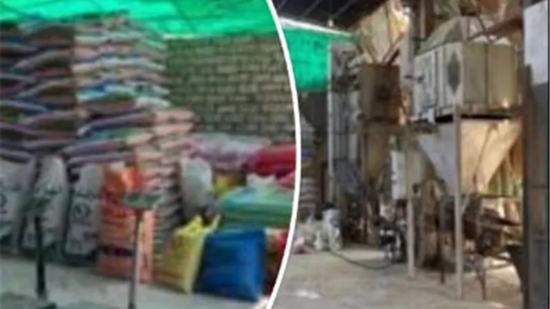 ضبط 56 طن أعلاف حيوانية مغشوشة داخل مصنع غير مرخص بالقليوبية