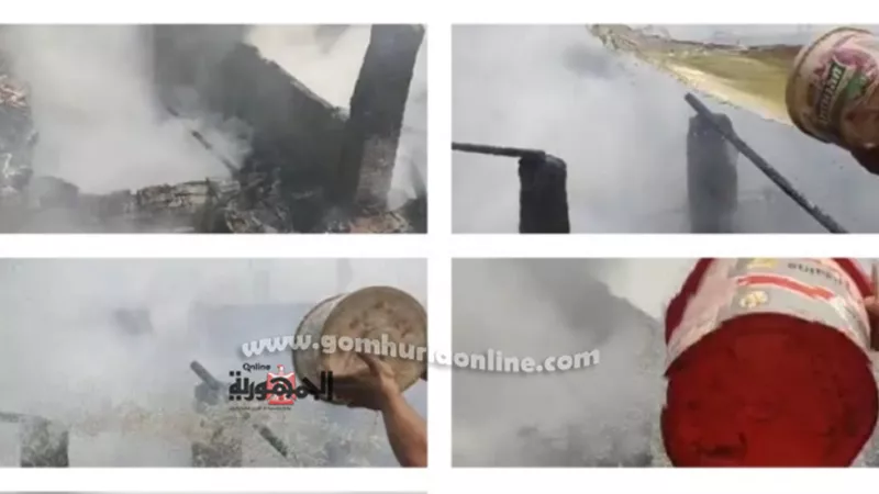 أهالي إبنهس بالمنوفية يقطعون صلاة الجمعة لإخماد حريق 4 منازل