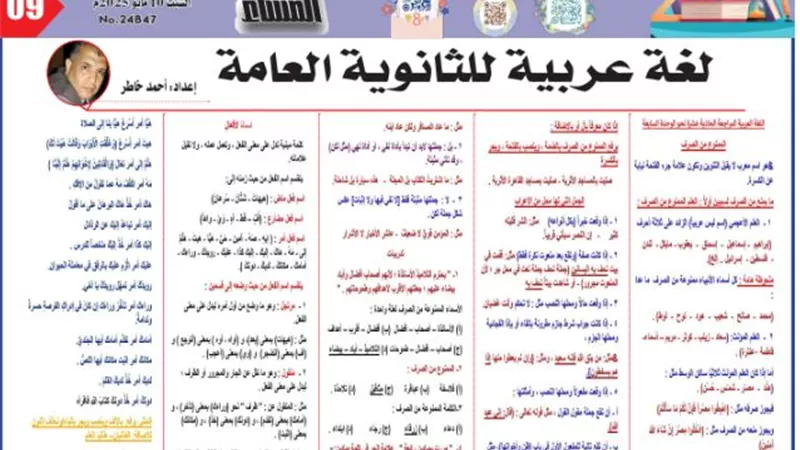 أهم قواعد النحو في اللغة العربية لطلاب الثانوية العامة 2025