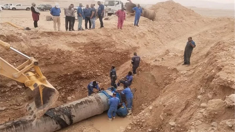 رئيس مياه البحر الأحمر يتابع أعمال إصلاح خط مياه الكريمات