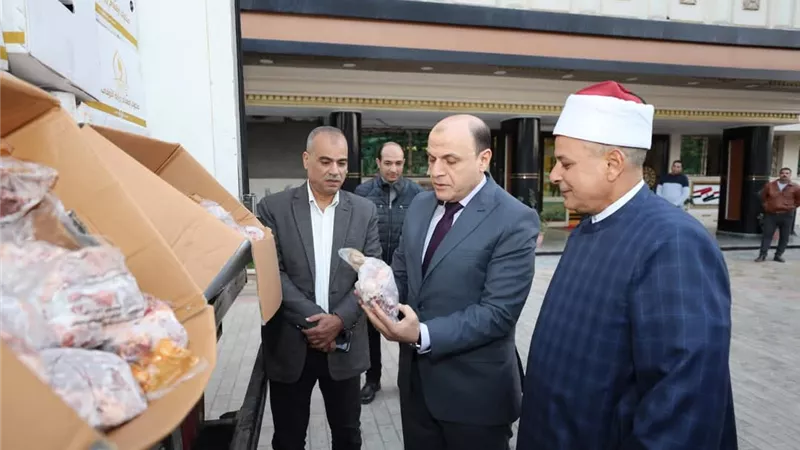 أوقاف كفر الشيخ تسلم ٣طن لحوم إطعام للتضامن الاجتماعي لتوزيعها