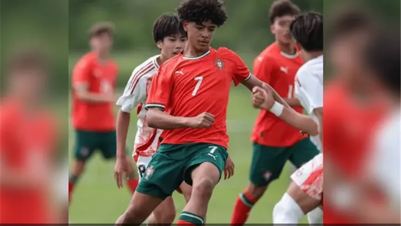 شاهد.. أداء كارثي لابن رونالدو في مباراته الأولى مع البرتغال
