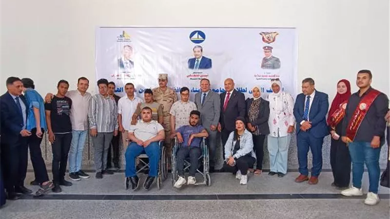 إجراء الكشف الطبي على الطلاب من ذوي الهمم بجامعة دمياط