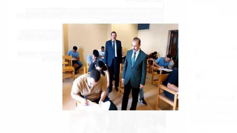 نائب رئيس جامعة بنها يتفقد الامتحانات بكليتي الحقوق و الحاسبات