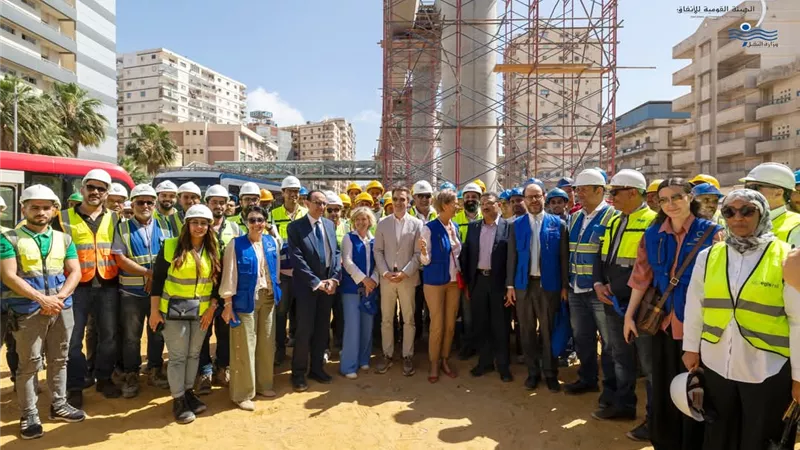 وفد الاتحاد الأوروبي يزور موقع مشروع مترو الإسكندرية