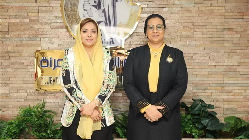 المستشارة أمل عمار والمديرة التنفيذية لمنظمة تنمية المرأة تبحثان التعاون