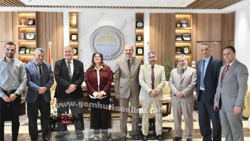 رئيس جامعة السادات تستقبل وفد من وزارة المالية