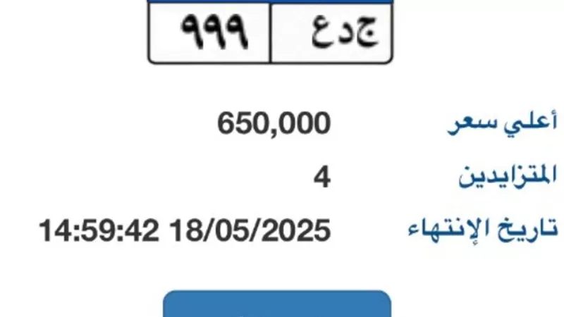 بوابة مرور مصر الإلكترونية تطرح لوحة سيارة بسعر 650 ألف جنيه