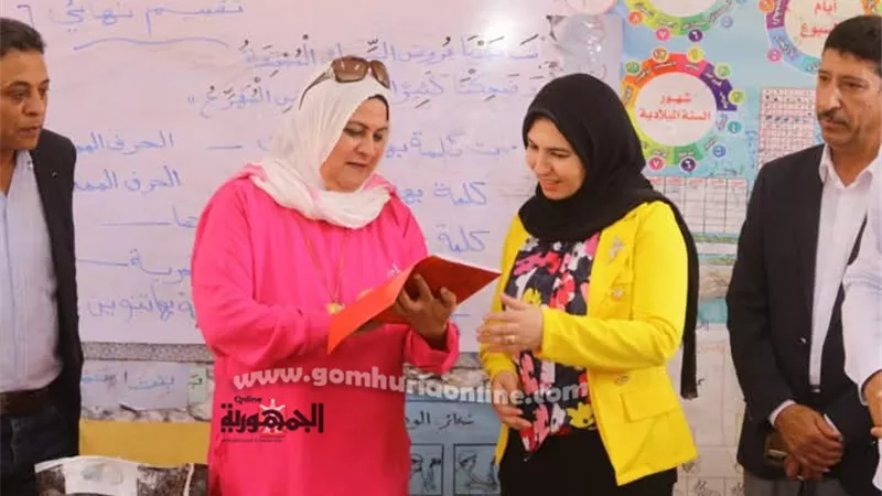 نائب محافظ دمياط تتابع العملية التعليمية وتقييمات الطلاب بالمدارس